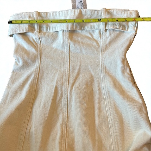 NWT Meshki Strapless Jean Mini Dress in Cream Medium - Picture 10 of 13